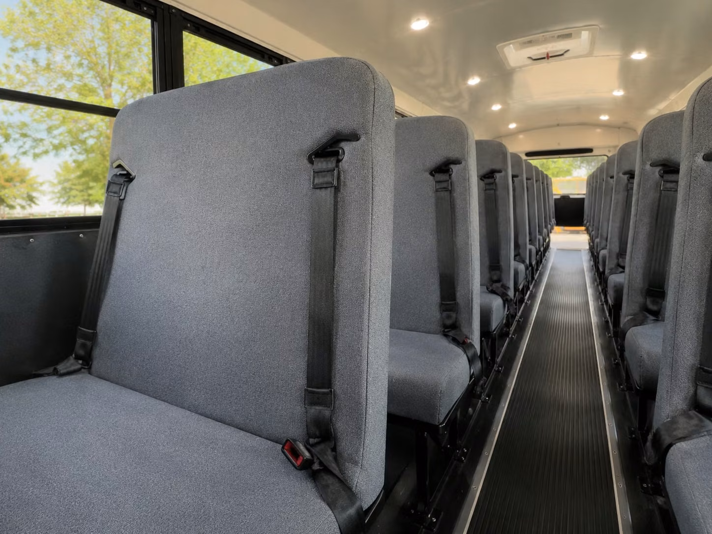 school bus inside