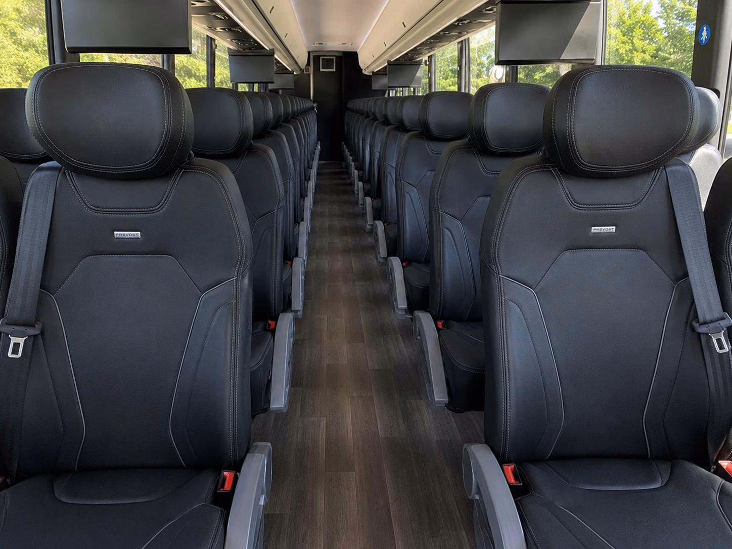 utica charter bus rental interior